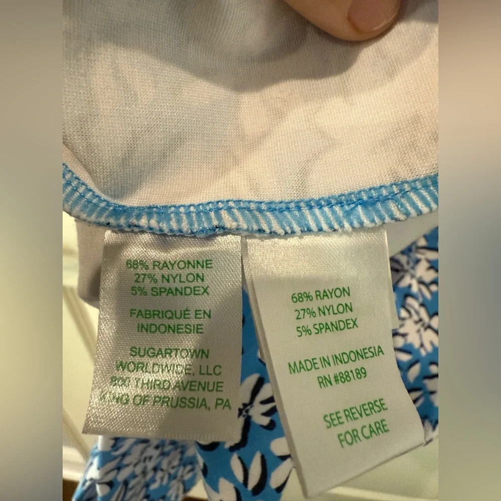 Lilly Pulitzer Ainslee dress in lunar blue palm beach petals, XS. - Picture 4 of 5